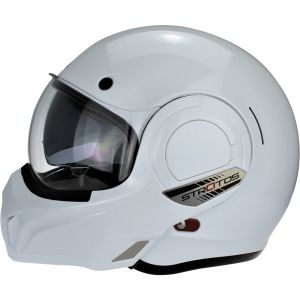 Viper F242 Reverse P J Flip Helmet - Gloss White