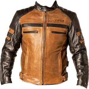 Viper Pier Leather CE Jacket - Black/Brown