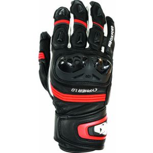 Oxford Cypher 1.0 Short Leather Gloves - Black/White/Red