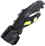 Dainese Druid 4 Leather Gloves - Black/Grey/Fluo Yellow