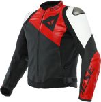 Dainese Sportiva Leather Jacket - Matt Black/Lava Red