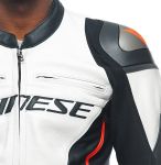 Dainese Racing 4 Leather Jacket - Black/White