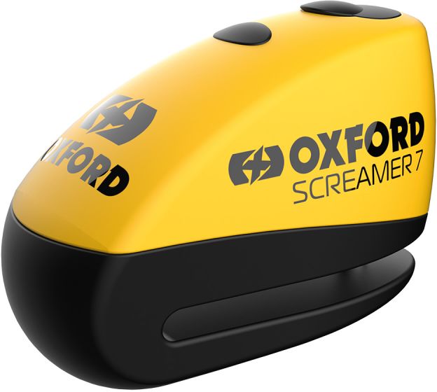 Oxford Screamer 7 Alarm Disc Lock - Yellow