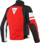 Dainese Saetta D-Dry WP Textile Jacket - White/Lava Red/Black