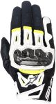 Alpinestars SMX-2 Air Carbon V2 Gloves - Black/White/Fluo Yellow
