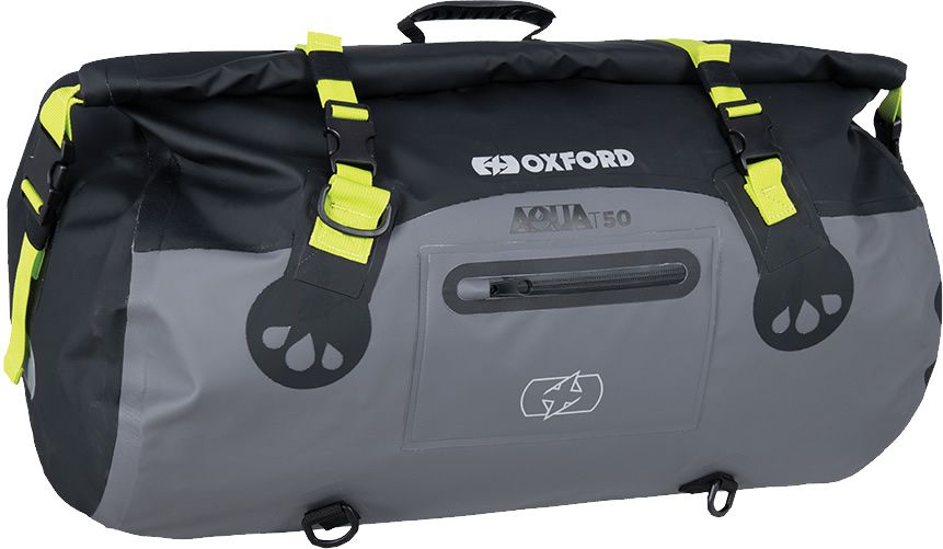 Oxford Aqua T50L All-Weather Roll Bag - Black/Grey/Yellow