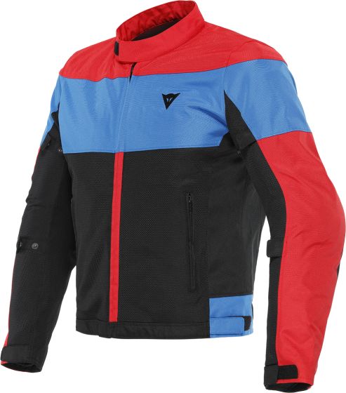 Dainese Elettrica Air Textile Jacket - Black/Lava Red/Light Blue
