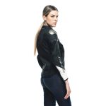 Dainese Rapida Lady Leather Jacket - Matt Black/White