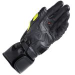 Dainese Druid 4 Leather Gloves - Black/Grey/Fluo Yellow