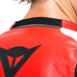 Dainese Sportiva Leather Jacket - Matt Black/Lava Red