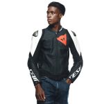 Dainese Sportiva Leather Jacket - Matt Black/White