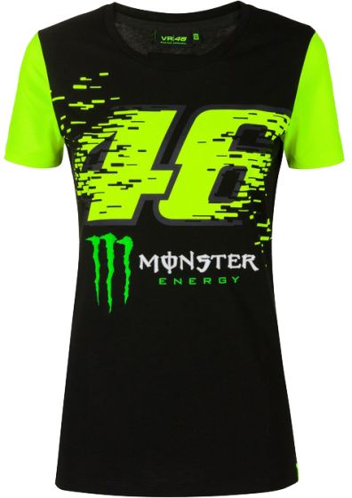 VR46 Monster Energy Monza Ladies T-Shirt - Black