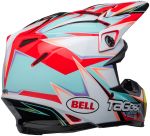 Bell Moto-9S Flex - Tagger Edge - White/Aqua