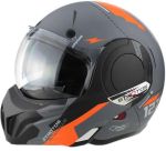 Viper F242 Reverse P J Flip Helmet - Verto Matt Grey/Orange