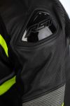 RST Sabre CE Airbag Leather Jacket - Black/Grey/Fluo Yellow