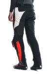 Dainese Super Speed Perforated Leather Trousers - Black/White/Red Fluo