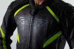 RST Sabre CE Airbag Leather Jacket - Black/Grey/Fluo Yellow