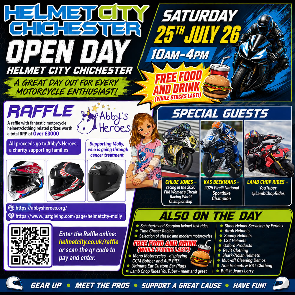 Helmet City Chichester Open Day & Raffle