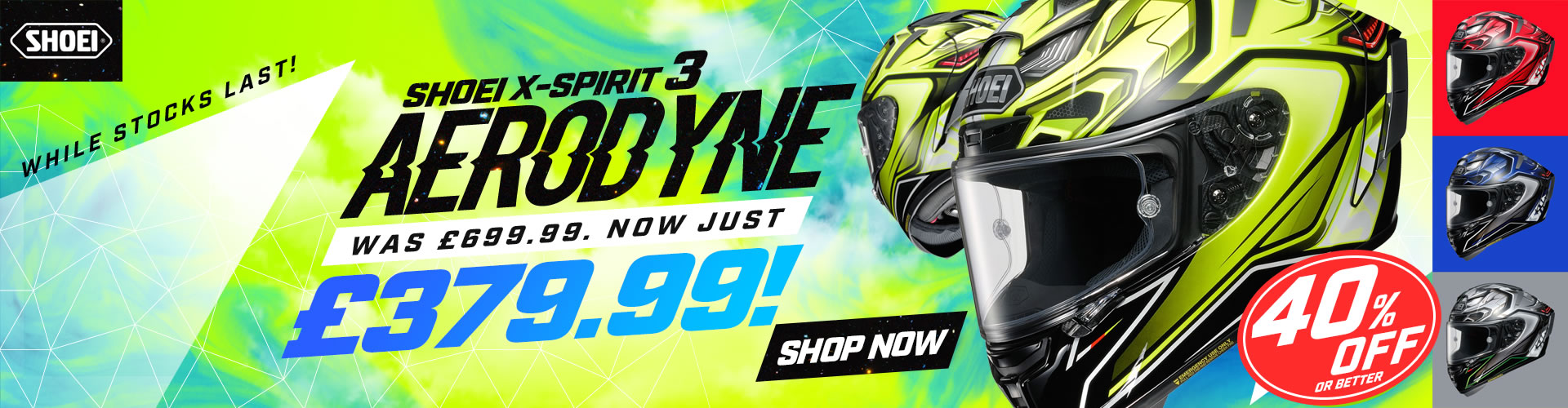 Shoei X-SPIRIT 3 Aerodyne now on SALE!