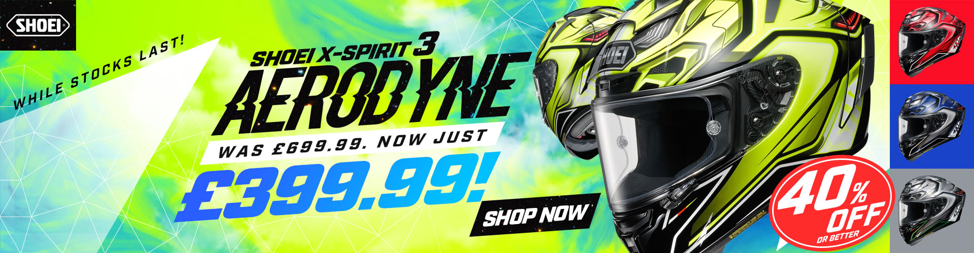 Shoei X-SPIRIT 3 Aerodyne now on SALE!