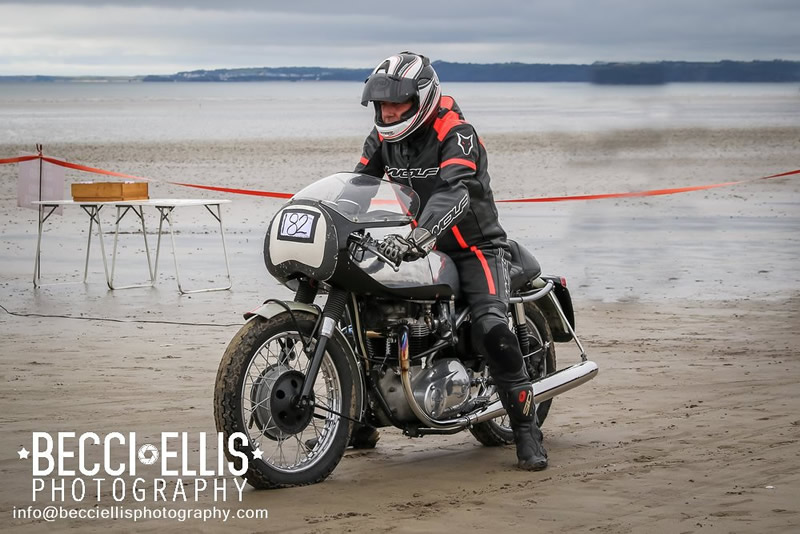 Andy testing at Pendine Sands in Wales