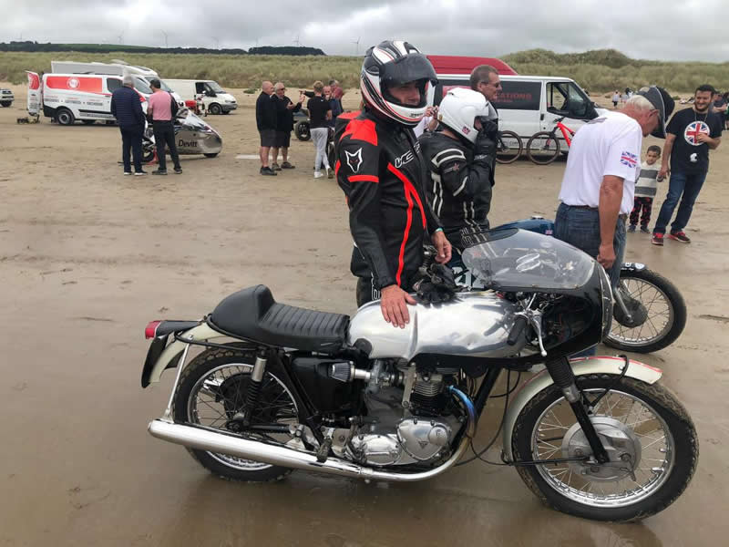 Getting ready for a test run at Pendine Sands