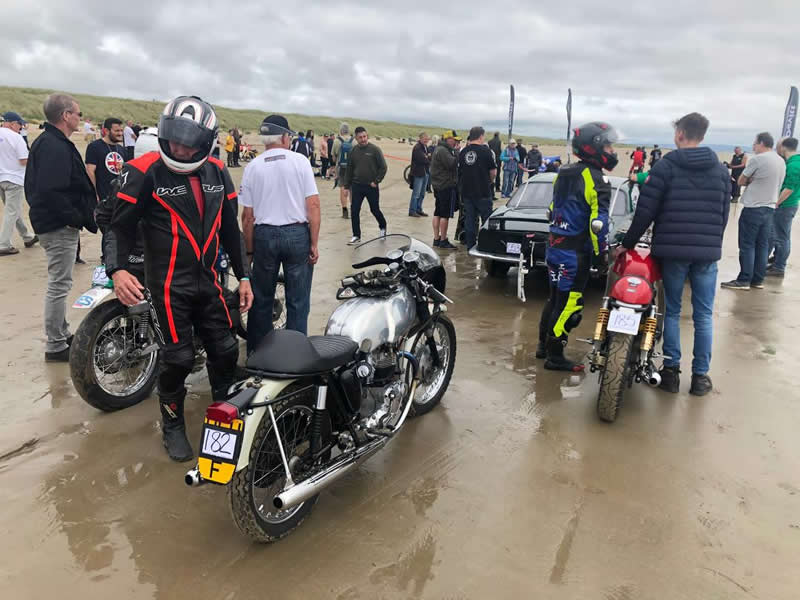 Nerves before the first test run at Pendine Sands